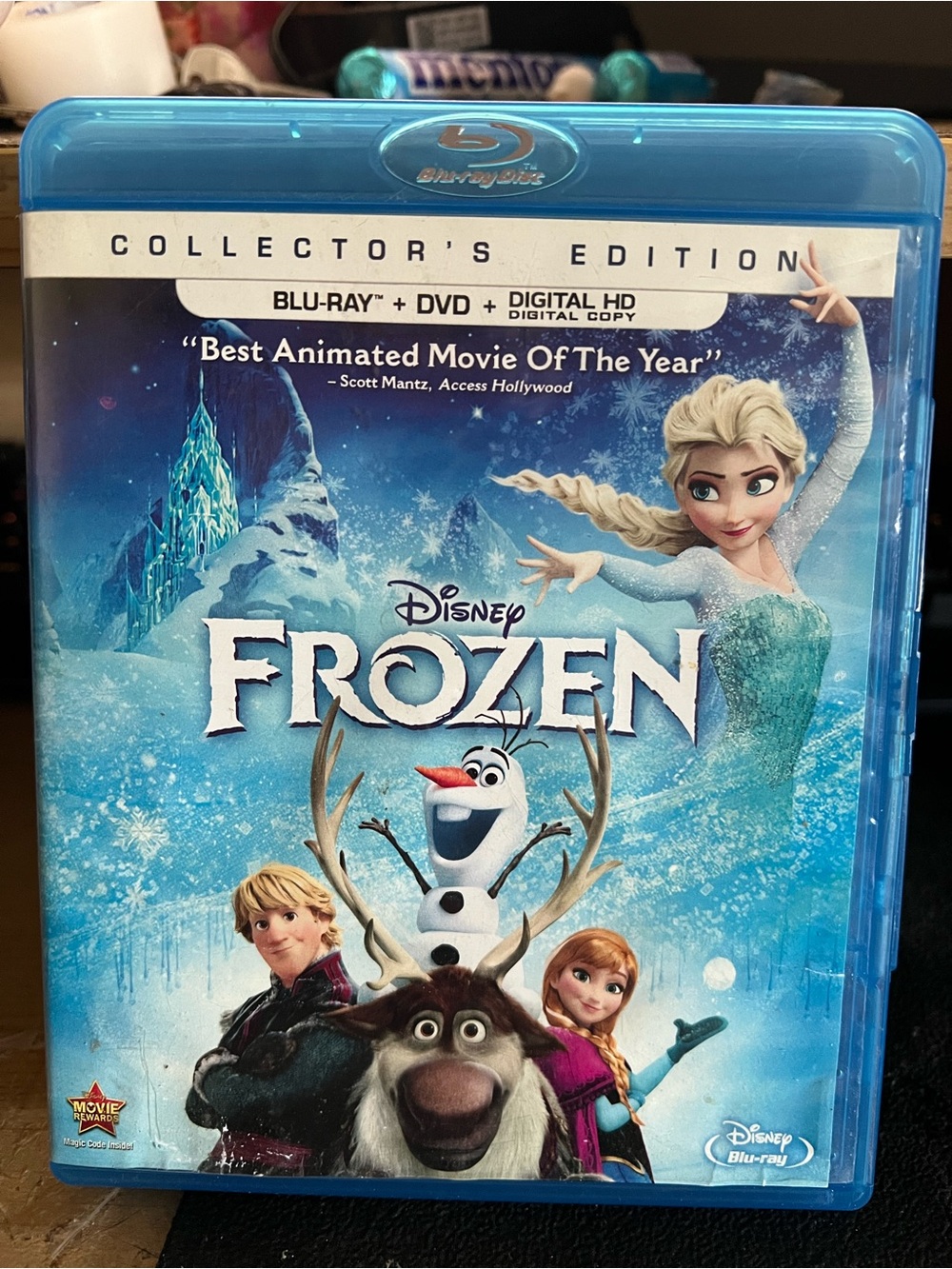 Disney Frozen Blu-ray + Digital Copy Only (Bright Blue)